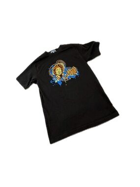 Vtg 90s Code Bleu Jimi Hendrix Graphic Tee T-Shirt Small Brown Psychedelic